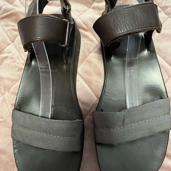 Prada by Ilga Mens Leather and Fabric Strap Sandals. Size US 9.5 - Picture 5 of 6